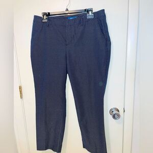 Old Navy Harper Dobby Pants Womens 12 Navy Blue Chino Casual dress